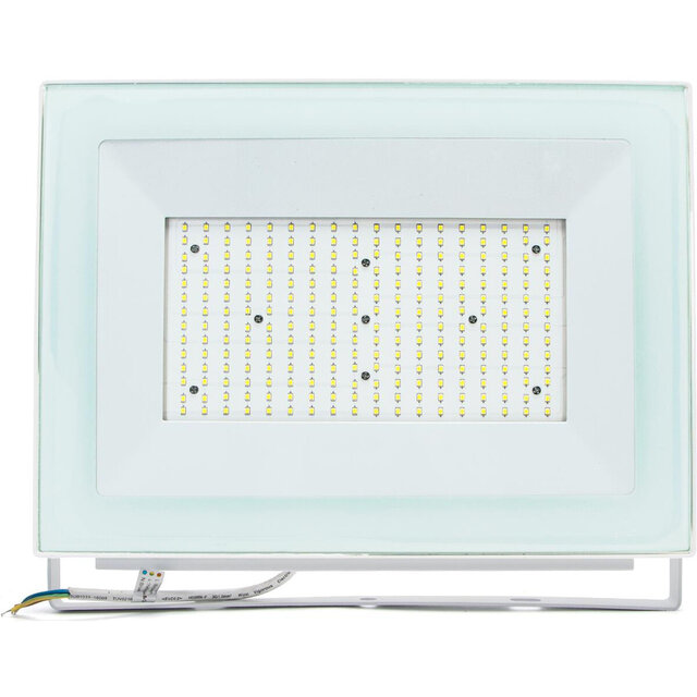 vierkante zwarte LED bouwlamp 200W met waterdichte behuizing en koud wit licht 6400K