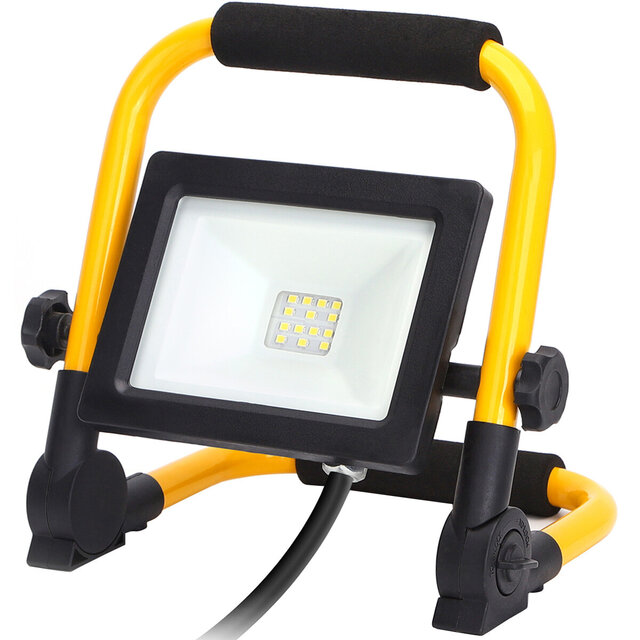 Verstelbare waterdichte LED bouwlamp met statief 10W 900 lumen koud wit licht 6500K Verstelbare waterdichte LED bouwlamp met statief 10W 900 lumen koud wit licht 6500K