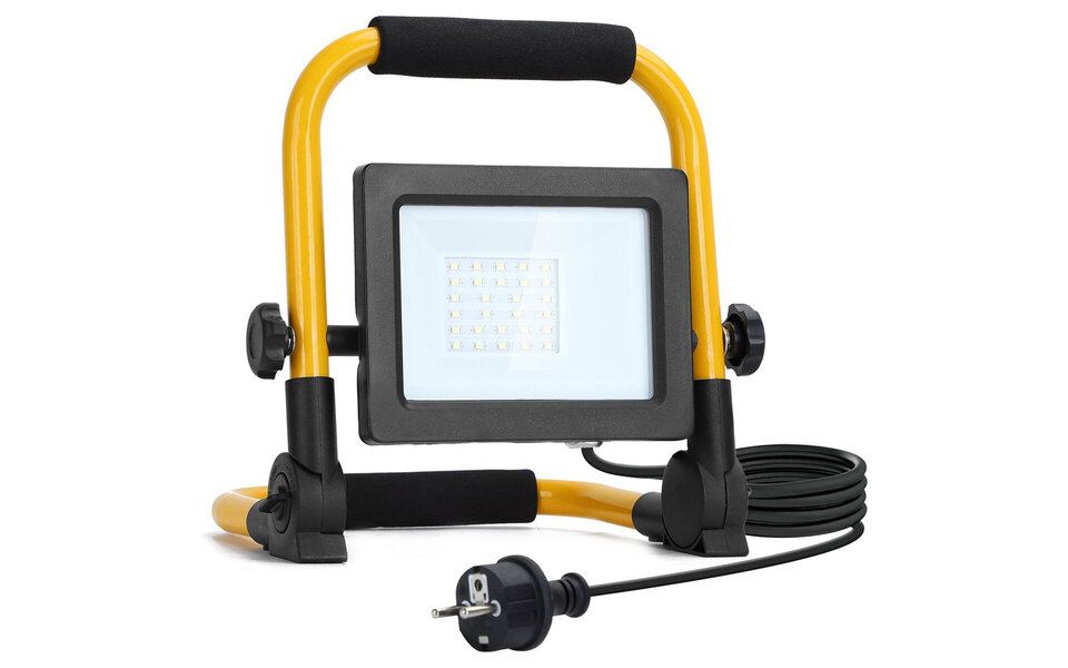 HLW LED Waterdichte LED Bouwlamp 20W - Verstelbaar & Koud Wit 6000K, Daglicht Wit