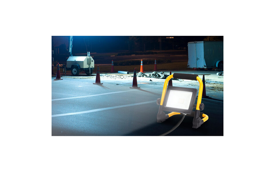 HLW LED LED Construction Lamp Adjustable - White, Waterproof LED Lamp Cool White 6000K