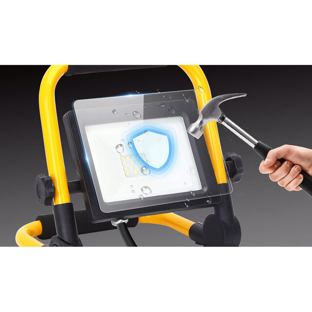 HLW LED LED Bouwlamp Verstelbaar - Witte, Waterdichte LED Lamp Koud Wit 6000K