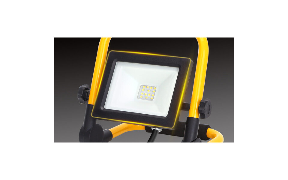 HLW LED LED Construction Lamp Adjustable - White, Waterproof LED Lamp Cool White 6000K