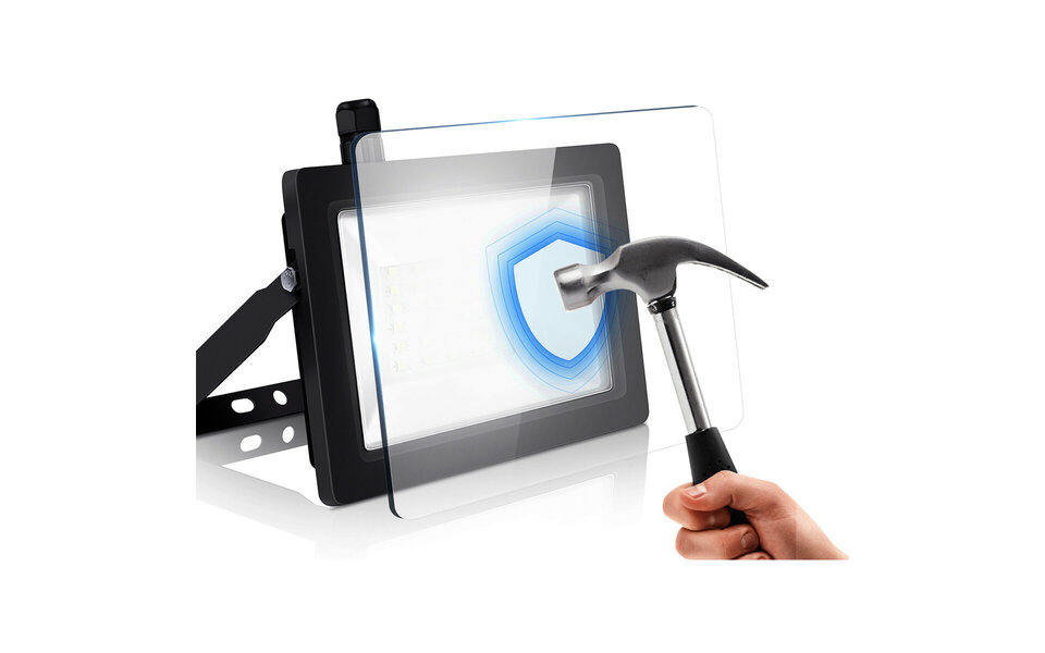 HLW LED LED Construction Lamp 100W - Waterproof IP65 - Black & White LED Lamp Cool White 6000K