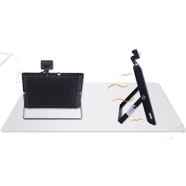 HLW LED Waterdichte LED Bouwlamp & Wandlamp met Sensor, IP65, Neutraal Wit 4000K, Mat Zwart