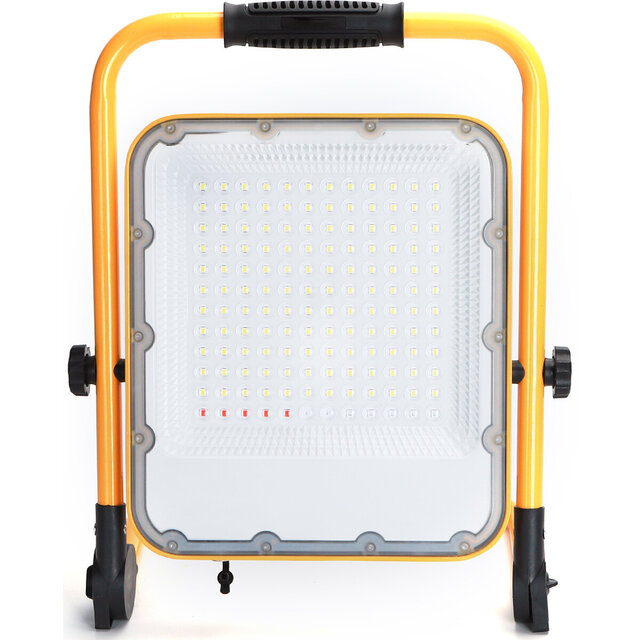 Dimbare 100W LED bouwlamp op statief met 2400 lumen en koel wit licht 6500K, waterdicht IP65