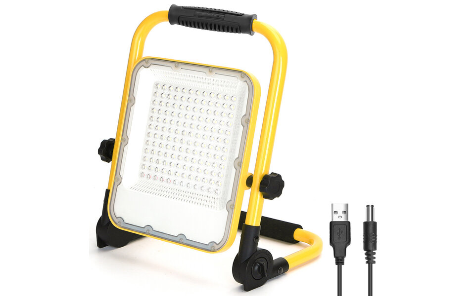 HLW LED LED Construction Lamp on Battery 100W - Dimmable, Adjustable Tripod, Waterproof IP65, Cool White 6500K