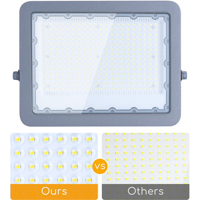 HLW LED LED Construction Lamp Adjustable Waterproof IP65 White Floor Lamp Cool White 6000K