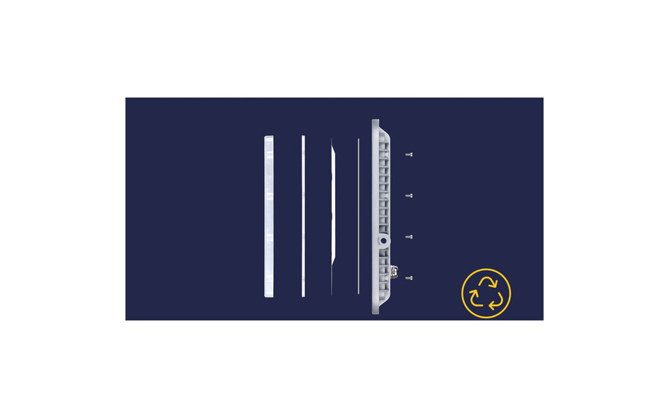 HLW LED Verstelbare Witte LED Bouwlamp, Waterdicht IP65, Koud Wit 6000K Daglicht