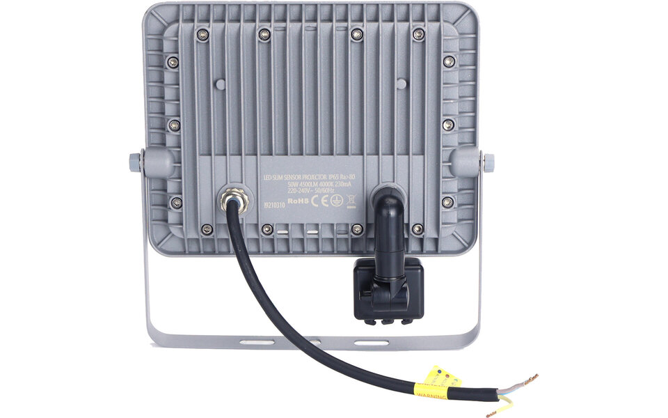 HLW LED LED Bouwlamp 50W Verstelbaar - Waterdichte LED Bouwlamp & Wandlamp Met Sensor, Neutraal Wit