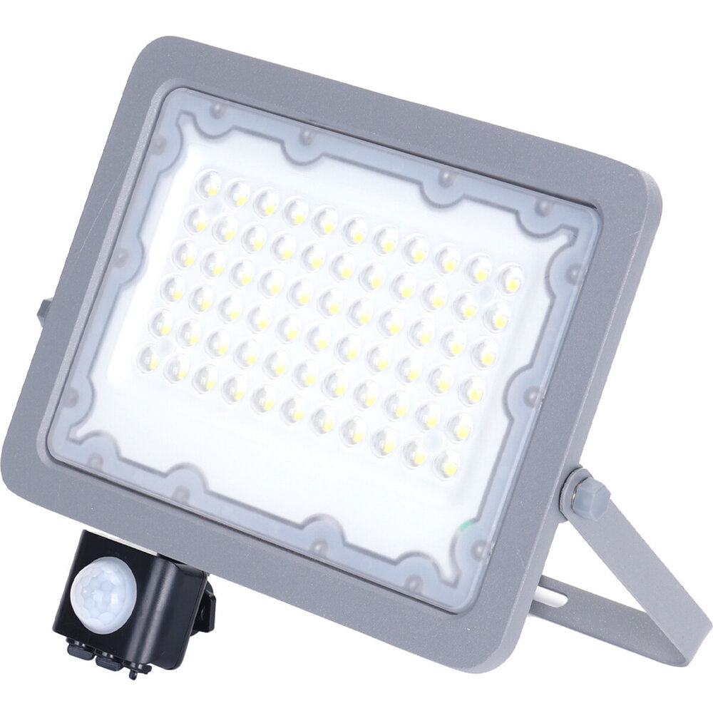 Waterdichte LED Bouwlamp 50W - 4500 lm IP65 Bewegingssensor Waterdichte LED Bouwlamp 50W - 4500 lm IP65 Bewegingssensor