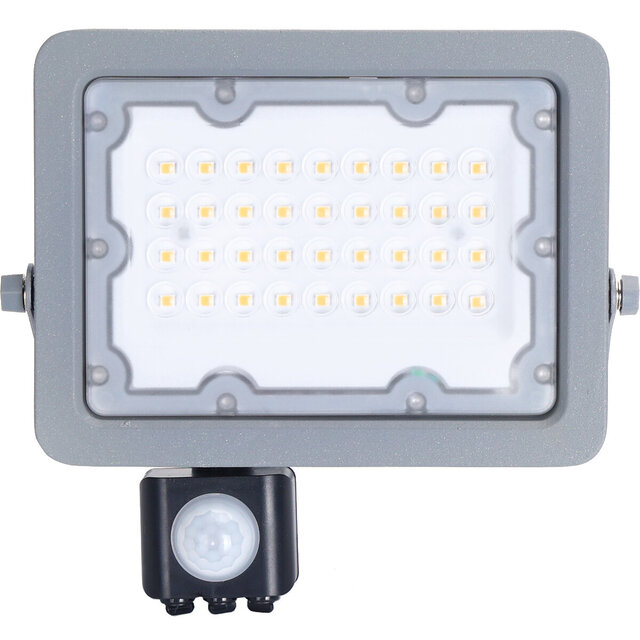 Verstelbare zwarte LED bouw- en wandlamp met sensor 30W 2700 lumen 4000K waterdicht IP65 Verstelbare zwarte LED bouw- en wandlamp met sensor 30W 2700 lumen 4000K waterdicht IP65