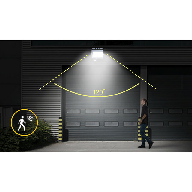 HLW LED Waterdichte LED Bouwlamp & Wandlamp met Sensor - Verstelbaar, Neutraal Wit 4000K