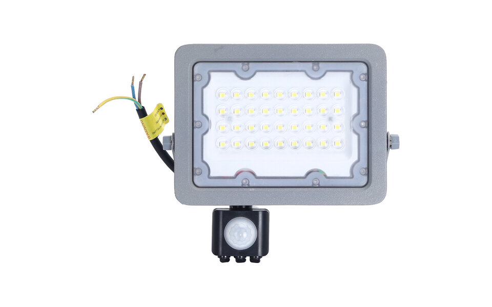HLW LED Waterdichte LED Bouwlamp met Sensor 30W - Koud Wit 6500K - Verstelbaar & Aluminium