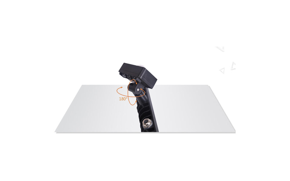 HLW LED LED Lamp 30W Construction Lamp with Sensor - Black & White Floor Lamp, Waterproof IP65, Cool White 6000K