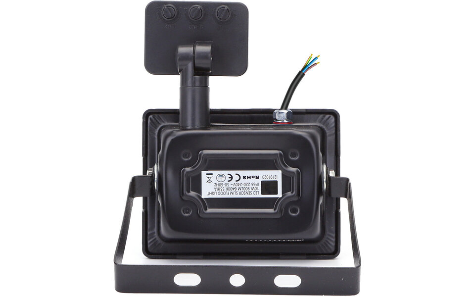 HLW LED LED Construction Lamp, Black & White Floor Lamp and LED Wall Lamp with Sensor, IP65 Waterproof, Cool White 6000K