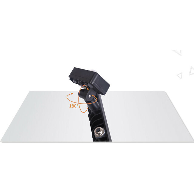 HLW LED LED Construction Lamp, Black & White Floor Lamp and LED Wall Lamp with Sensor, IP65 Waterproof, Cool White 6000K