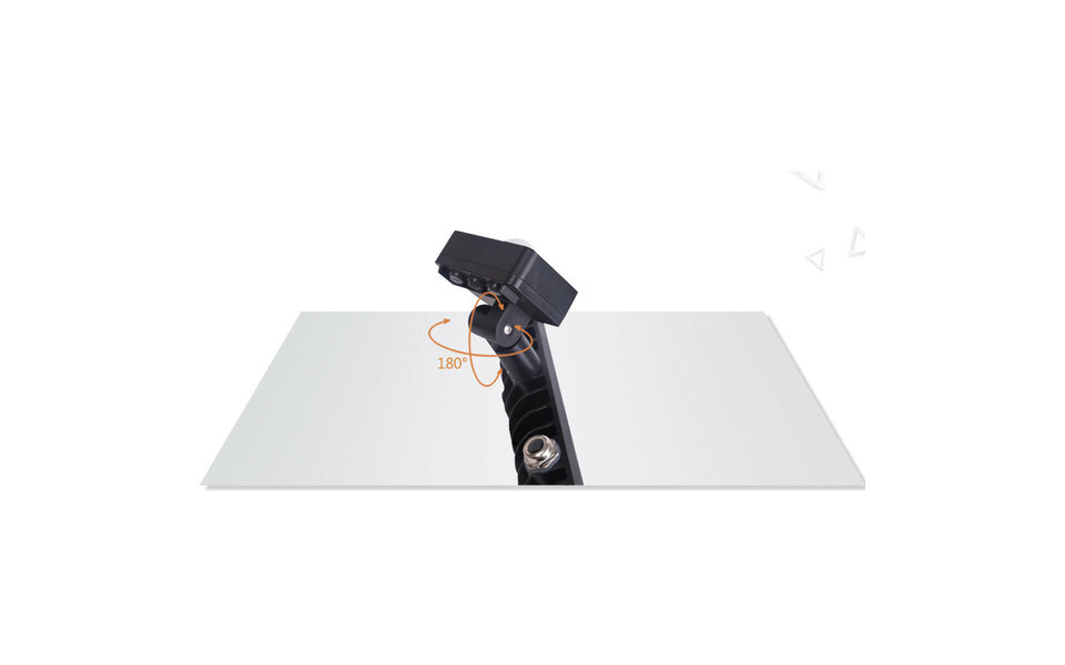 HLW LED LED Bouwlamp, Zwarte & Witte Vloerlamp en LED Wandlamp met Sensor, IP65 Waterdicht, Koud Wit 6000K