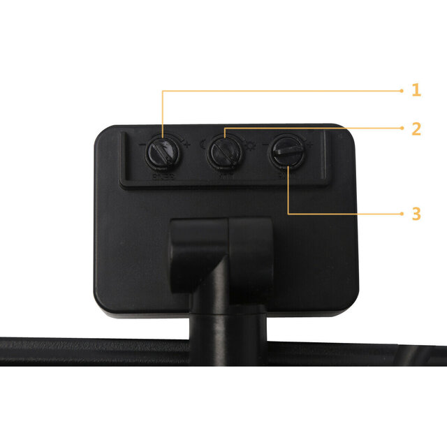 HLW LED LED Construction Lamp, Black & White Floor Lamp and LED Wall Lamp with Sensor, IP65 Waterproof, Cool White 6000K