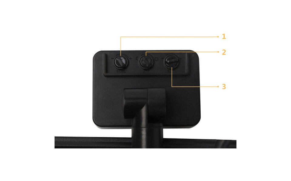 HLW LED LED Construction Lamp, Black & White Floor Lamp and LED Wall Lamp with Sensor, IP65 Waterproof, Cool White 6000K