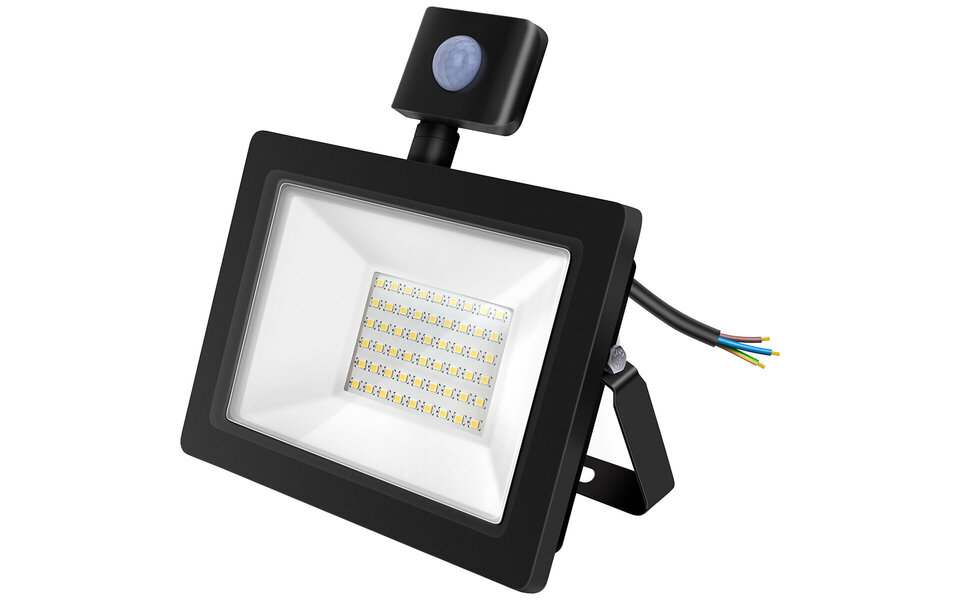 HLW LED LED Bouwlamp 30W met Sensor - Waterdichte LED Bouwlamp & Wandlamp, Neutraal Wit 4000K