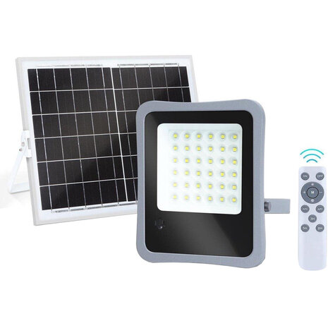 LED Floodlight 100W Solar - Waterdichte LED Vloer- & Wandlamp IP65, Koud Wit Daglicht 6000K LED Floodlight 100W Solar - Waterdichte LED Vloer- & Wandlamp IP65, Koud Wit Daglicht 6000K