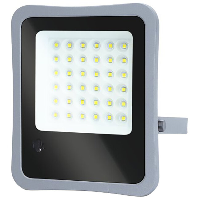 Witte 100W LED solar floodlight met 1200 lumen en IP65 waterdichte behuizing voor buitengebruik