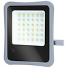 Witte 100W LED solar floodlight met 1200 lumen en IP65 waterdichte behuizing voor buitengebruik