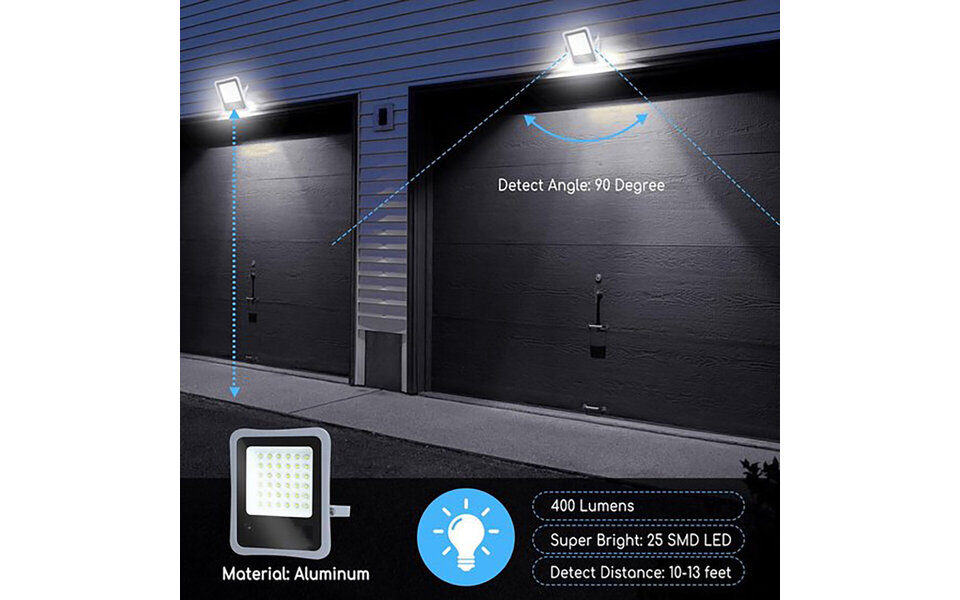 HLW LED LED Floodlight 100W Solar - Waterdichte LED Vloer- & Wandlamp IP65, Koud Wit Daglicht 6000K