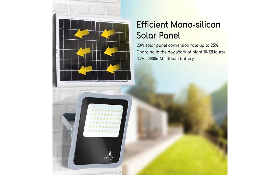 HLW LED LED Construction Lamp & Garden Wall Lamp 200W Waterproof IP65 Cool White 6000K - Solar LED Lamp HLW LED LED Construction Lamp & Garden Wall Lamp 200W Waterproof IP65 Cool White 6000K - Solar LED Lamp