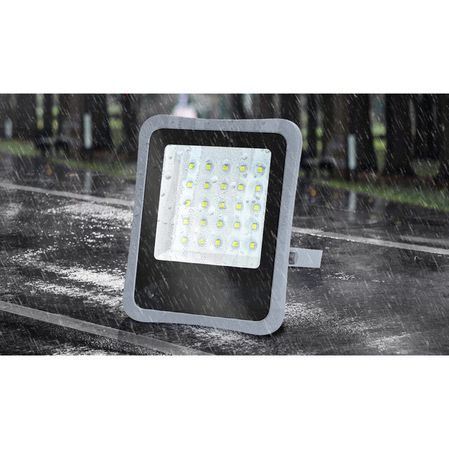 HLW LED LED Floodlight Solar 300W - Waterdichte IP65 LED Bouwlamp & Tuin Wandlamp Koud Wit 6000K