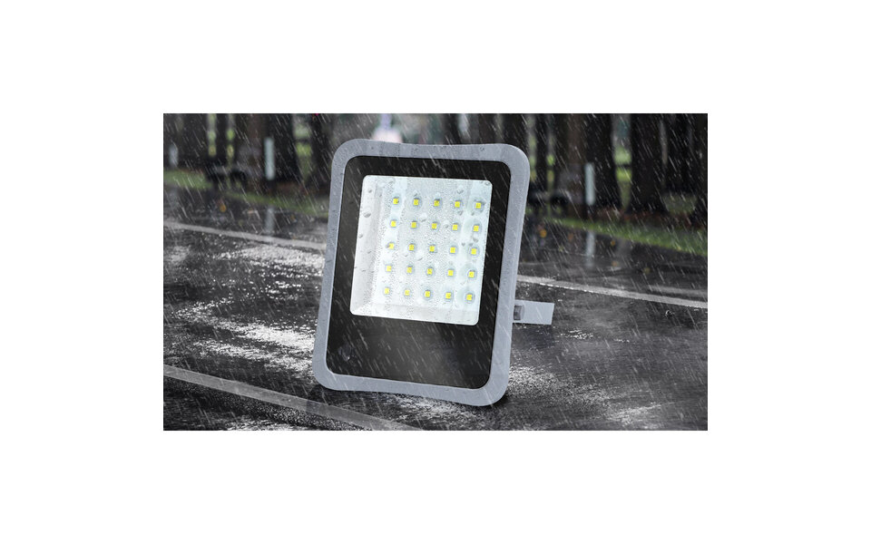 HLW LED LED Floodlight Solar 300W - Waterproof IP65 LED Construction Lamp & Garden Wall Lamp Cool White 6000K