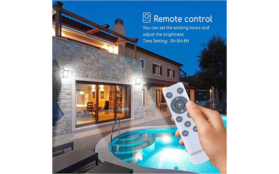 HLW LED LED Floodlight Solar 300W - Waterproof IP65 LED Construction Lamp & Garden Wall Lamp Cool White 6000K