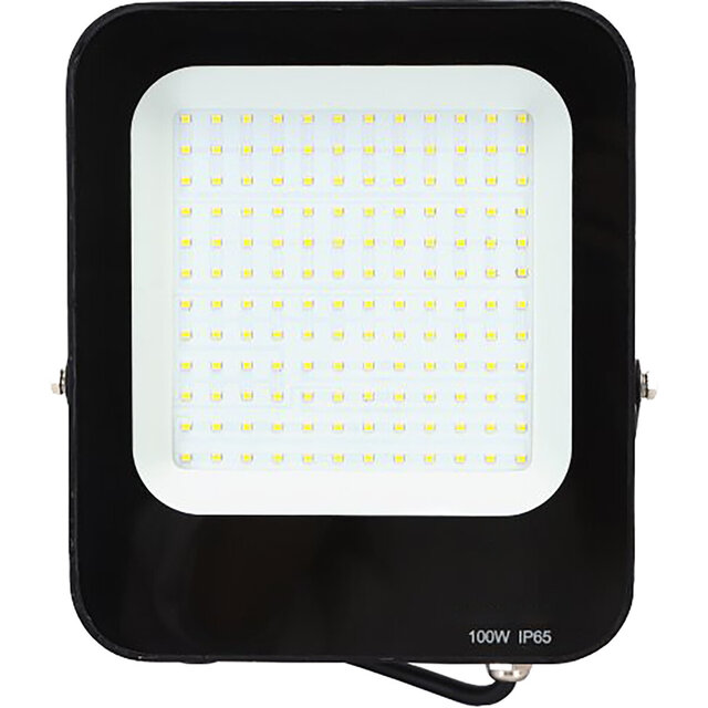 Zwarte en witte waterdichte LED bouwlamp 100W met verstelbare beam angle en 4000K lichtkleur