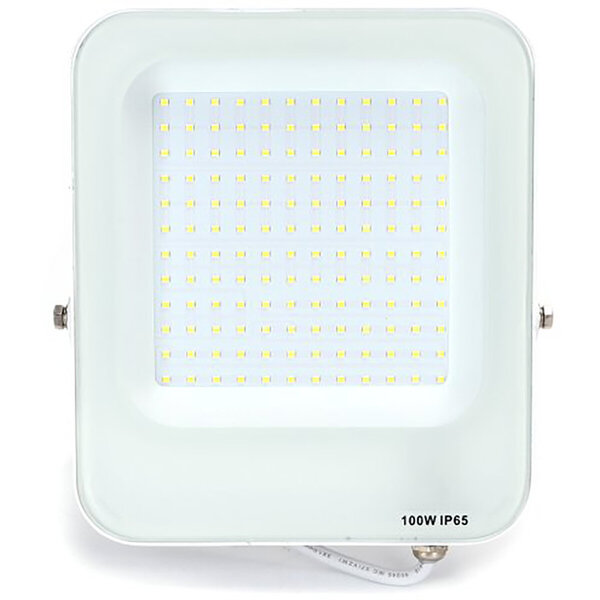 HLW LED Witte LED Bouwlamp 100W - IP65 Waterdicht, Beam Angle Verstelbaar, Koud Wit 6000K Daglicht Wit HLW LED Witte LED Bouwlamp 100W - IP65 Waterdicht, Beam Angle Verstelbaar, Koud Wit 6000K Daglicht Wit