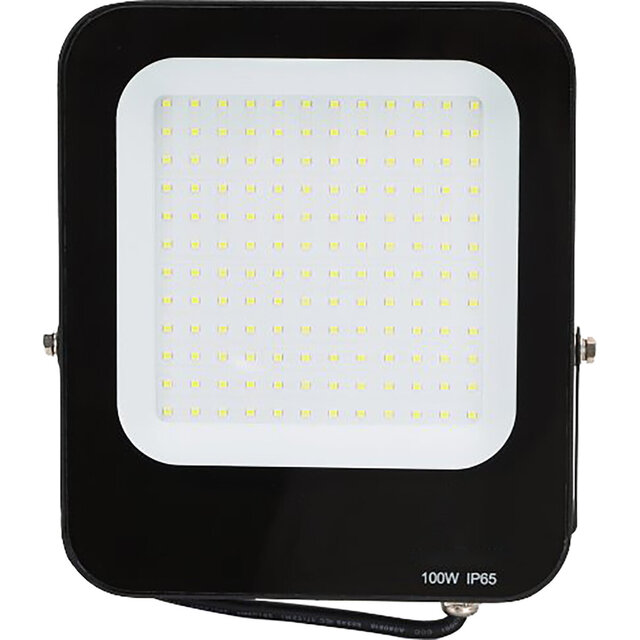 Zwarte en witte verstelbare LED bouwlamp 100W met 8900 lumen en koel wit licht 6500K waterdicht IP65