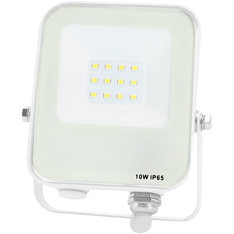 Witte LED Bouwlamp 10W met IP65 Waterdichte Behuizing en Verstelbare Beam Angle, Koud Wit 6000K Daglicht Wit Witte LED Bouwlamp 10W met IP65 Waterdichte Behuizing en Verstelbare Beam Angle, Koud Wit 6000K Daglicht Wit