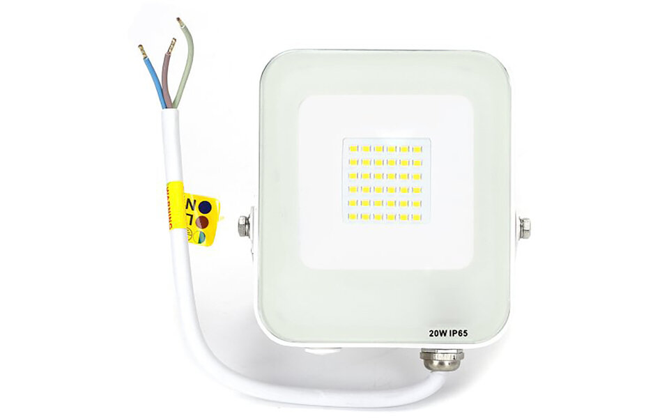 HLW LED Witte LED Bouwlamp 20W - IP65 Waterdicht & Beam Angle Verstelbaar, Neutraal Wit HLW LED Witte LED Bouwlamp 20W - IP65 Waterdicht & Beam Angle Verstelbaar, Neutraal Wit