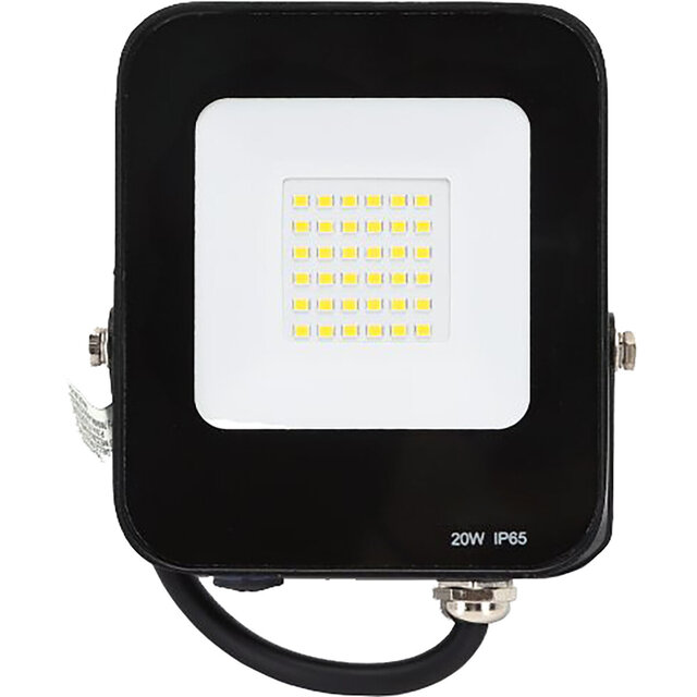 Zwarte en witte waterdichte LED bouwlamp 20W met verstelbare beam angle en 4000K neutraal wit licht