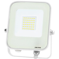 Waterproof LED Construction Lamp 20W - Cool White 6000K, Adjustable