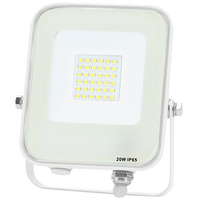 Waterdichte LED Bouwlamp 20W - Koud Wit 6000K, Verstelbaar Waterdichte LED Bouwlamp 20W - Koud Wit 6000K, Verstelbaar