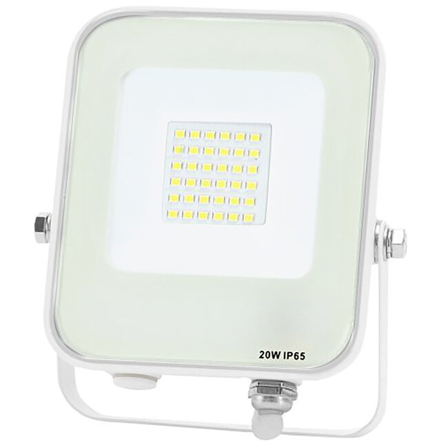 Waterdichte LED Bouwlamp 20W - Koud Wit 6000K, Verstelbaar Buitenverlichting Waterdichte LED Bouwlamp 20W - Koud Wit 6000K, Verstelbaar Buitenverlichting
