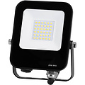LED Construction Lamp IP65 Waterproof - Black & White Floor Lamp with Adjustable Beam Angle and Cool White 6000K