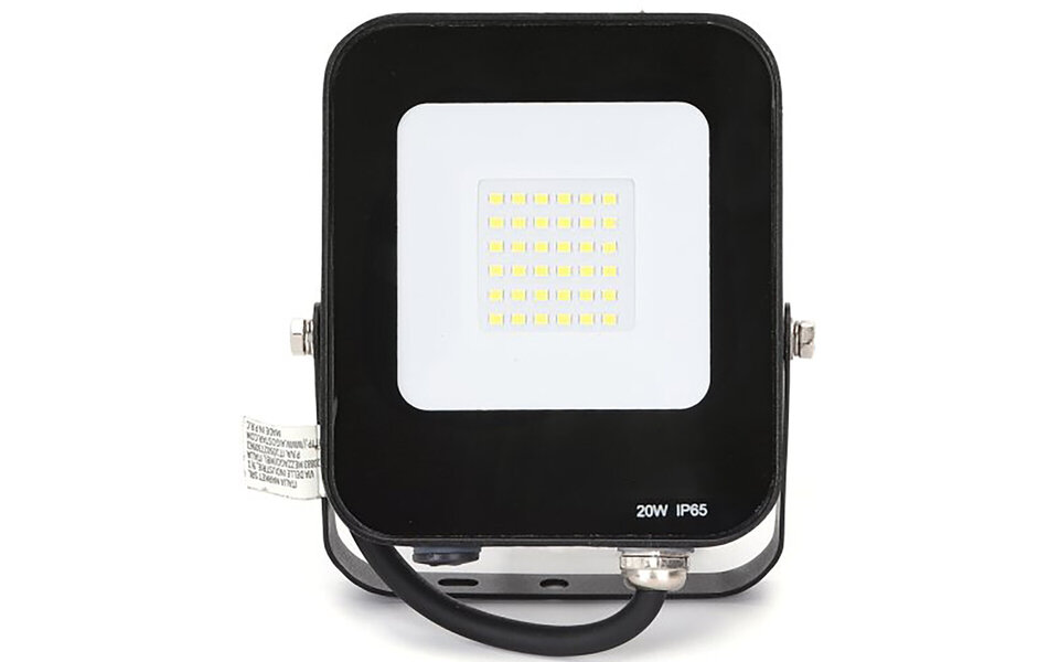 HLW LED LED Bouwlamp IP65 Waterdicht - Zwarte & Witte Vloerlamp met Beam Angle verstelbaar en Koud Wit 6000K HLW LED LED Bouwlamp IP65 Waterdicht - Zwarte & Witte Vloerlamp met Beam Angle verstelbaar en Koud Wit 6000K