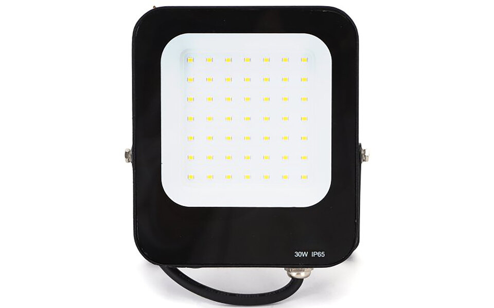 HLW LED LED Construction Lamp IP65 - Black & White Floor Lamp, Waterproof with Adjustable Beam Angle