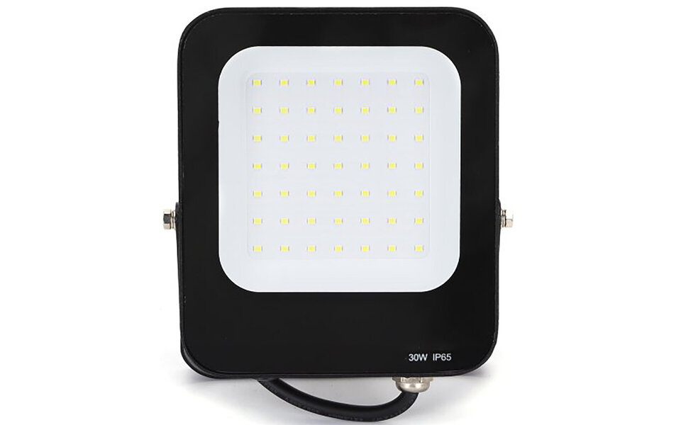 HLW LED Adjustable LED Construction Lamp IP65 - Black & White, Cool White 6000K Daylight White