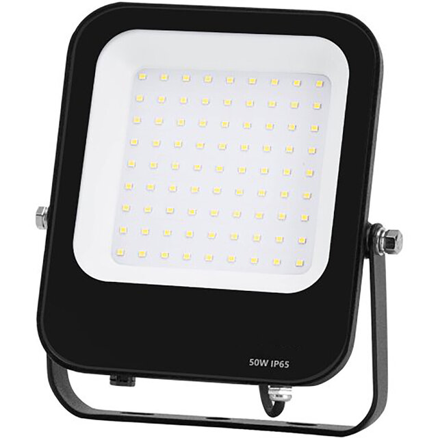 LED Bouwlamp 50W IP65 Waterdicht - Zwart & Wit, Verstelbaar Buitenverlichting