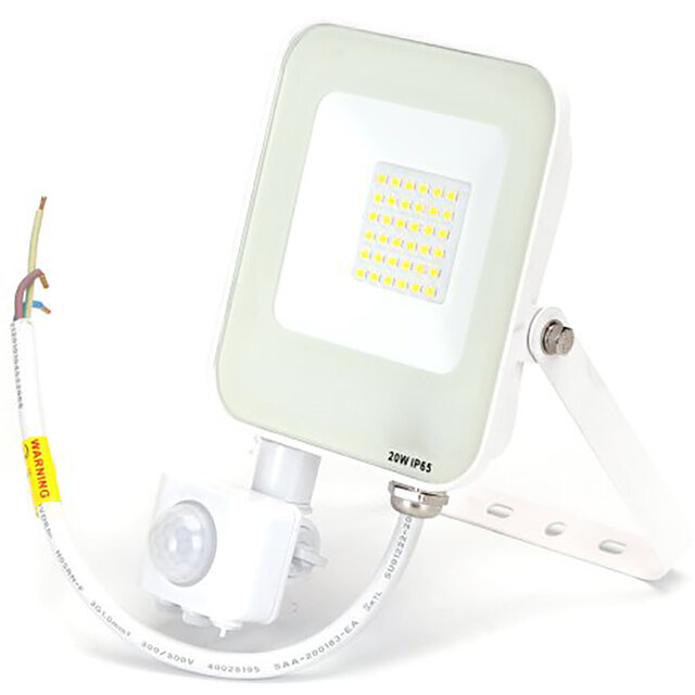 Rechthoekige zwarte LED bouwlamp 20W met bewegingssensor en waterdichte behuizing voor buitenverlichting Rechthoekige zwarte LED bouwlamp 20W met bewegingssensor en waterdichte behuizing voor buitenverlichting