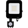 Waterdichte LED Bouwlamp & Wandlamp met Sensor - 20W Mat Zwart - Neutraal Wit Waterdichte LED Bouwlamp & Wandlamp met Sensor - 20W Mat Zwart - Neutraal Wit