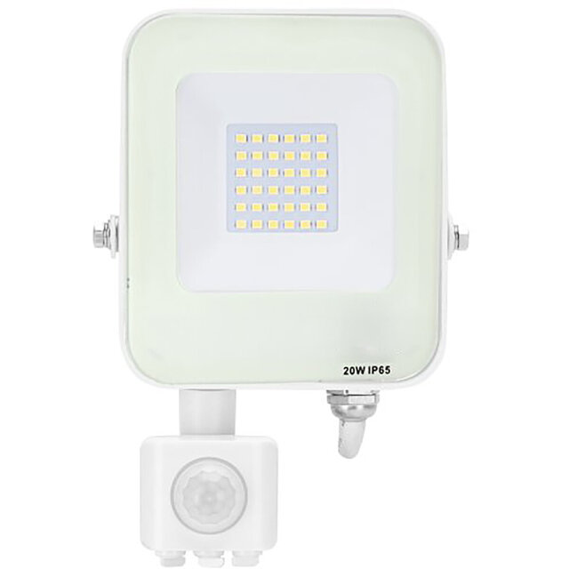 LED Bouwlamp & Wandlamp met Sensor - Waterdicht IP65, Koud Wit 6000K Buitenverlichting