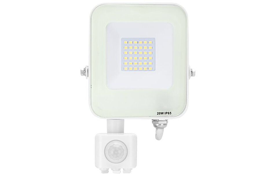 HLW LED LED Bouwlamp & Wandlamp met Bewegingssensor - IP65 Waterdicht, Beam Angle Verstelbaar, Koud Wit 6000K
